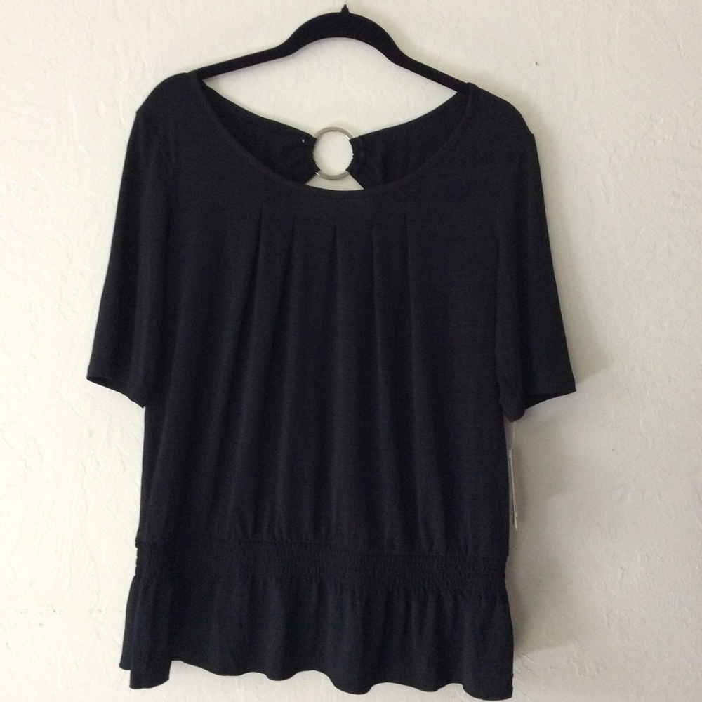 AB Studio Black Ladies Pullover Top